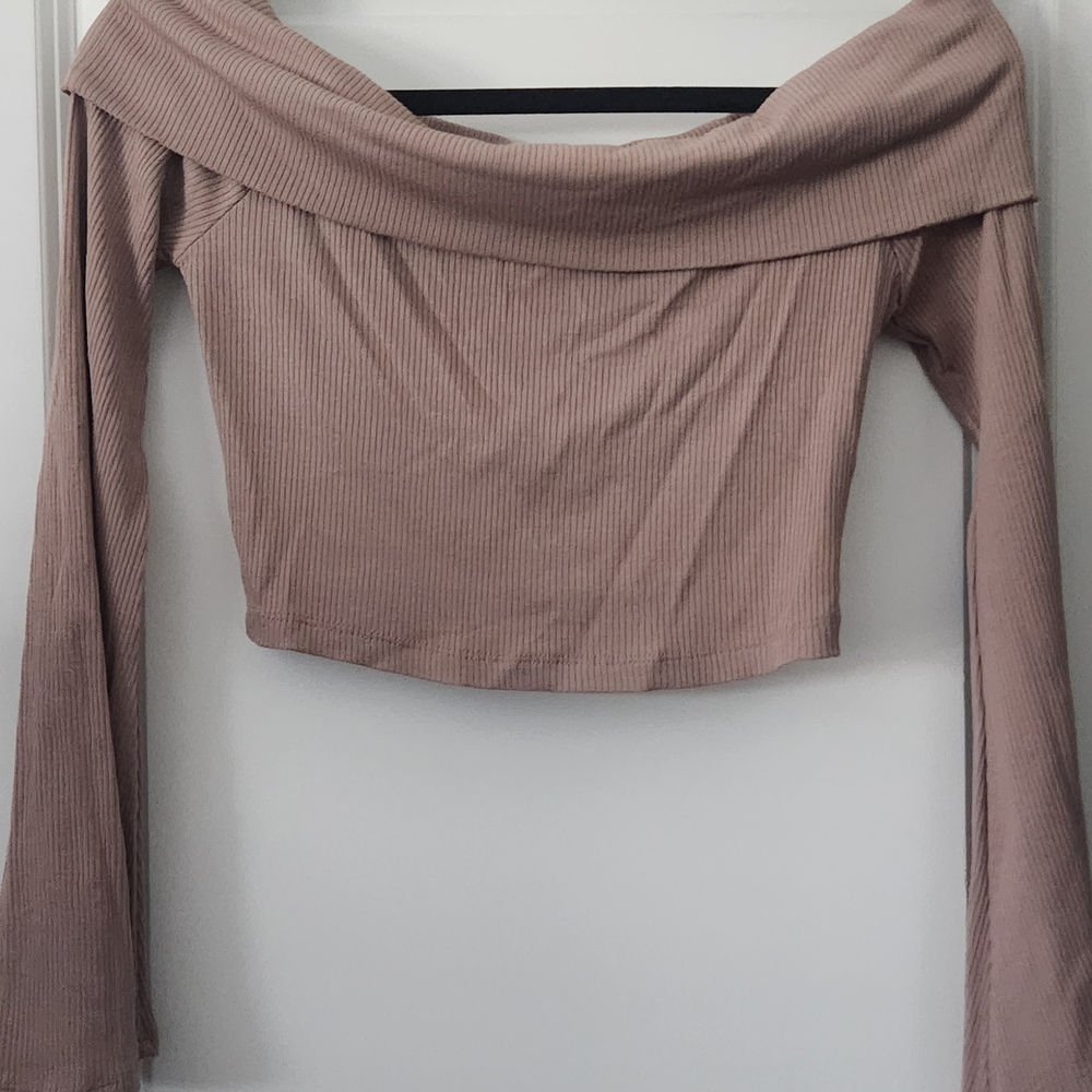 Audrey Mauve Ribbed Knit Top